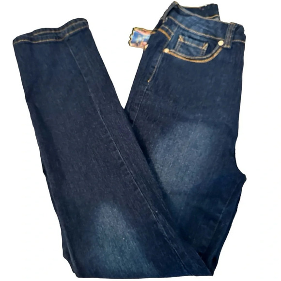 NWT Diamanté Ladies Blue Indigo Stretch Jeans - Picture 2 of 6